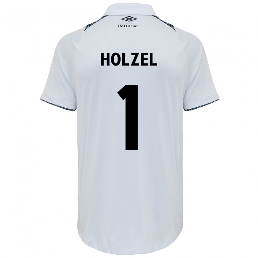 Herren Vivi Holzel #1 Weiß Blau Auswärtstrikot Trikot 2024/25 T-Shirt Österreich