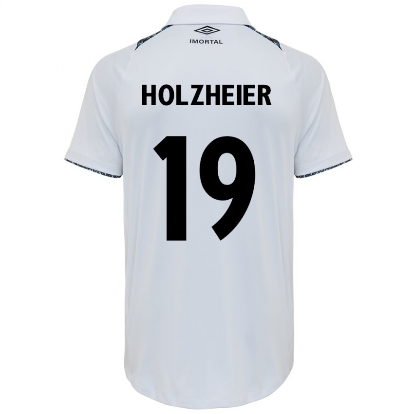 Herren Agostina Holzheier #19 Weiß Blau Auswärtstrikot Trikot 2024/25 T-Shirt Österreich