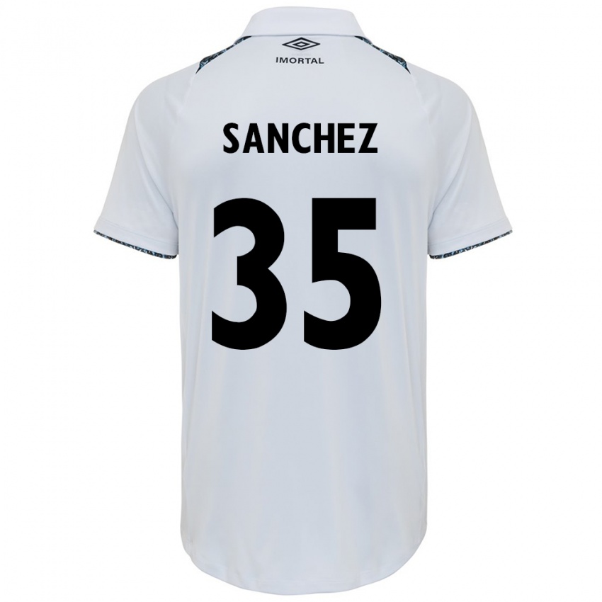 Herren Lari Sanchez #35 Weiß Blau Auswärtstrikot Trikot 2024/25 T-Shirt Österreich