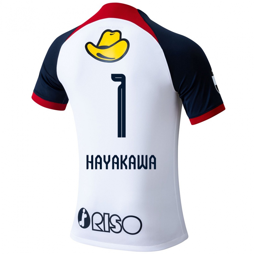 Herren Tomoki Hayakawa #1 Weiß Blau Rot Auswärtstrikot Trikot 2024/25 T-Shirt Österreich