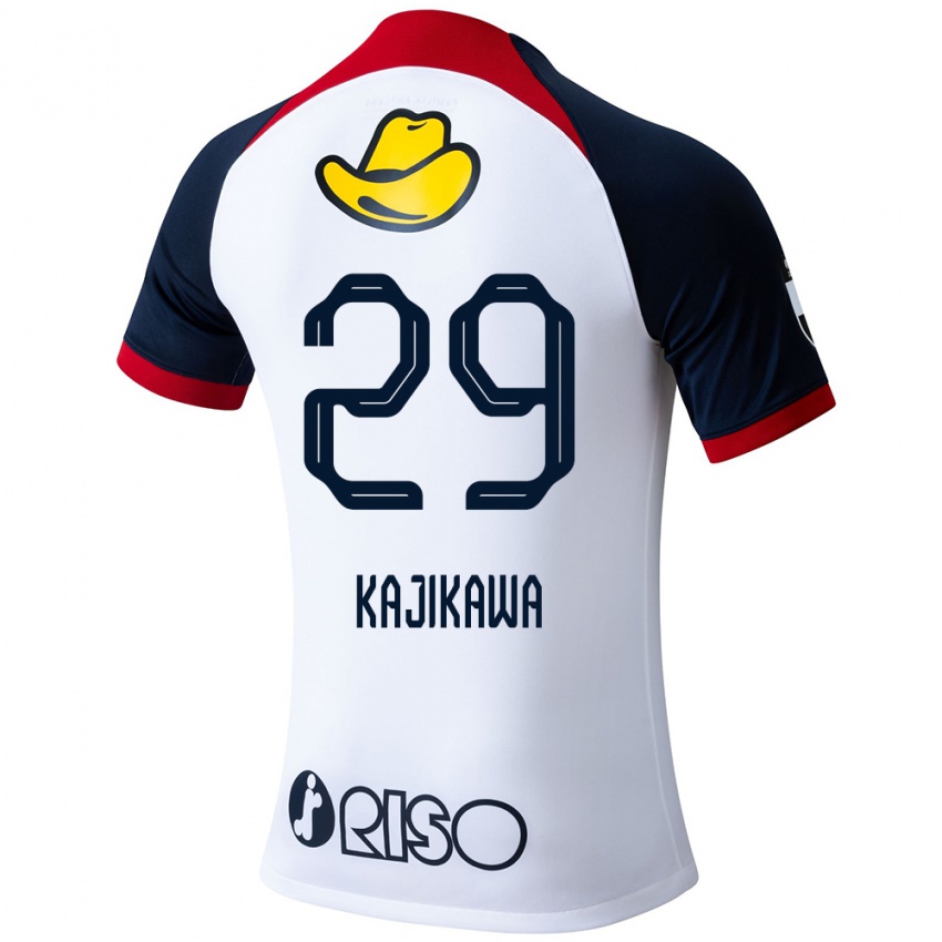 Herren Yuji Kajikawa #29 Weiß Blau Rot Auswärtstrikot Trikot 2024/25 T-Shirt Österreich