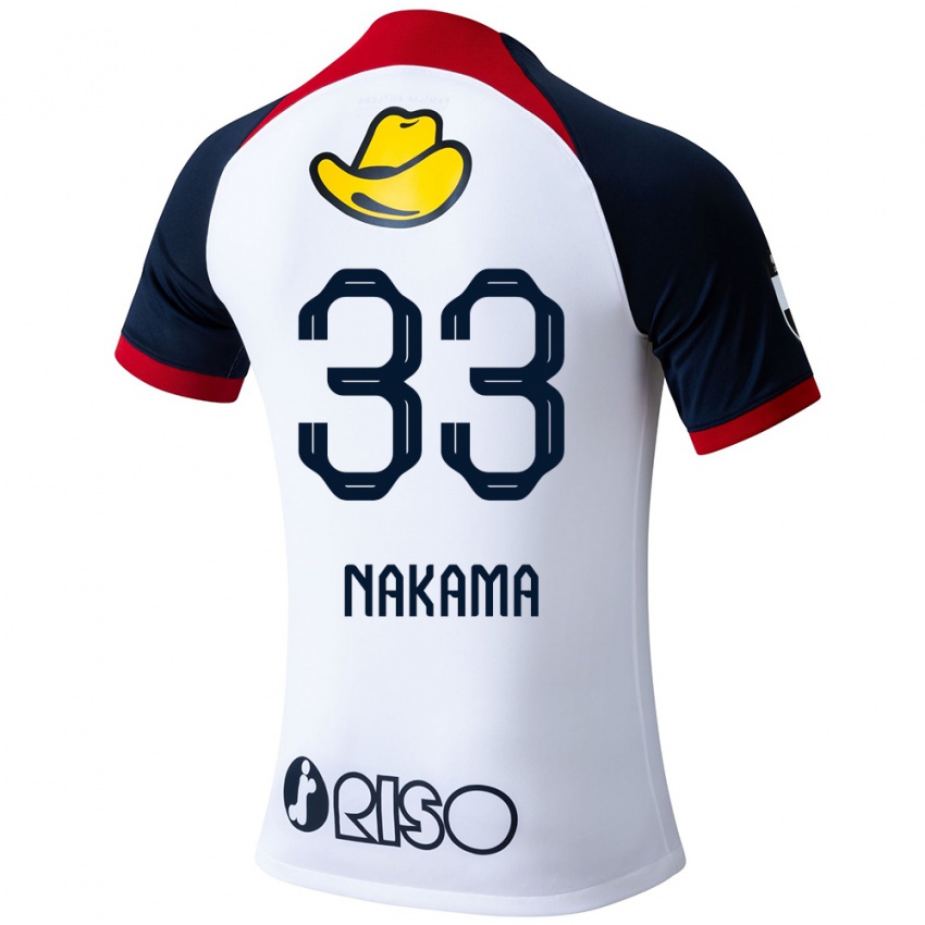 Herren Hayato Nakama #33 Weiß Blau Rot Auswärtstrikot Trikot 2024/25 T-Shirt Österreich