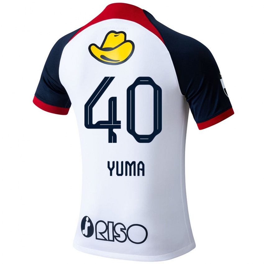 Herren Yuma Suzuki #40 Weiß Blau Rot Auswärtstrikot Trikot 2024/25 T-Shirt Österreich