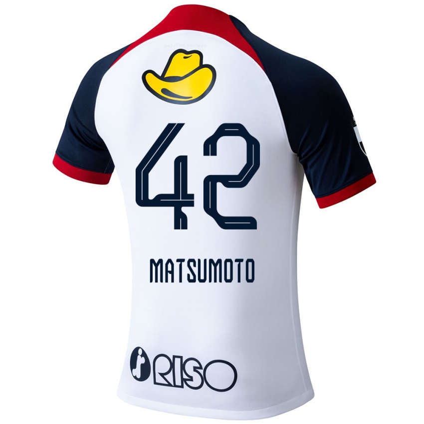 Herren Haruto Matsumoto #42 Weiß Blau Rot Auswärtstrikot Trikot 2024/25 T-Shirt Österreich