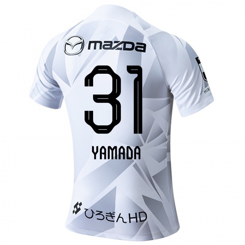 Herren Manato Yamada #31 Weiß Grau Schwarz Auswärtstrikot Trikot 2024/25 T-Shirt Österreich