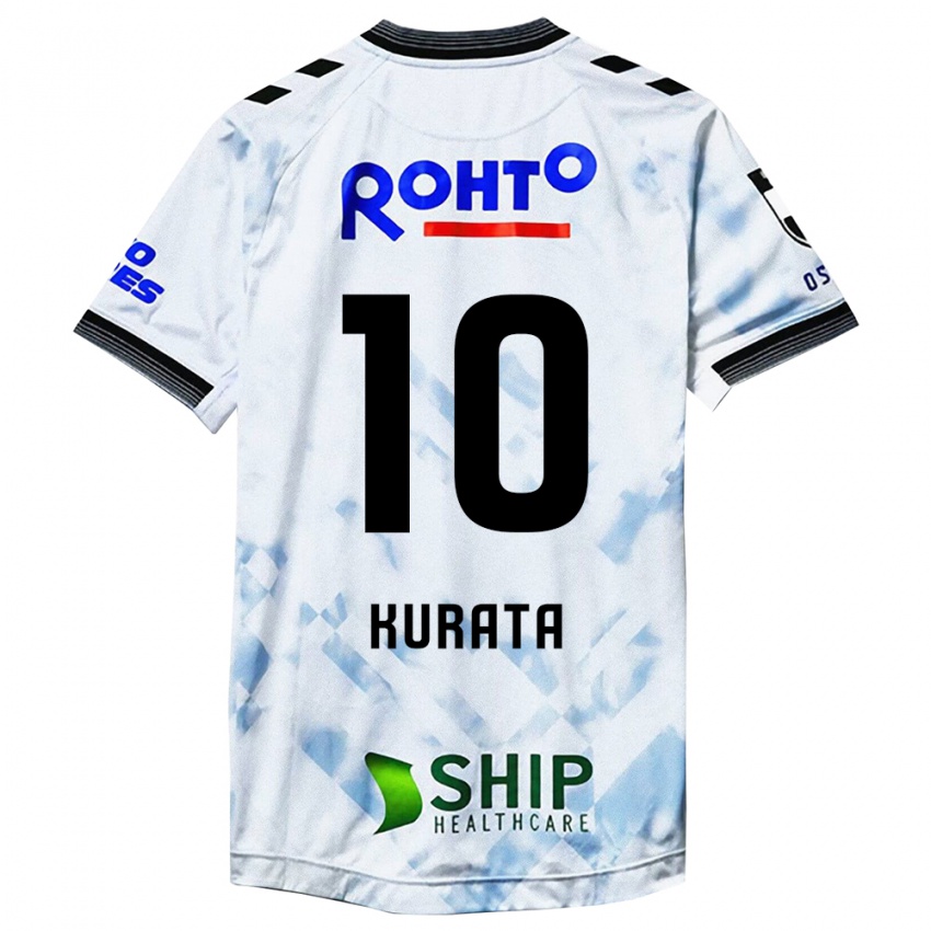 Herren Shu Kurata #10 Weiß Schwarz Auswärtstrikot Trikot 2024/25 T-Shirt Österreich