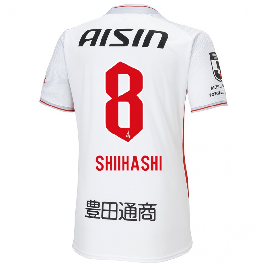 Herren Keiya Shiihashi #8 Weiß Gelb Rot Auswärtstrikot Trikot 2024/25 T-Shirt Österreich