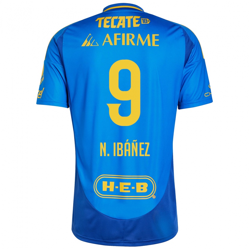 Herren Nicolás Ibáñez #9 Blau Gelb Auswärtstrikot Trikot 2024/25 T-Shirt Österreich