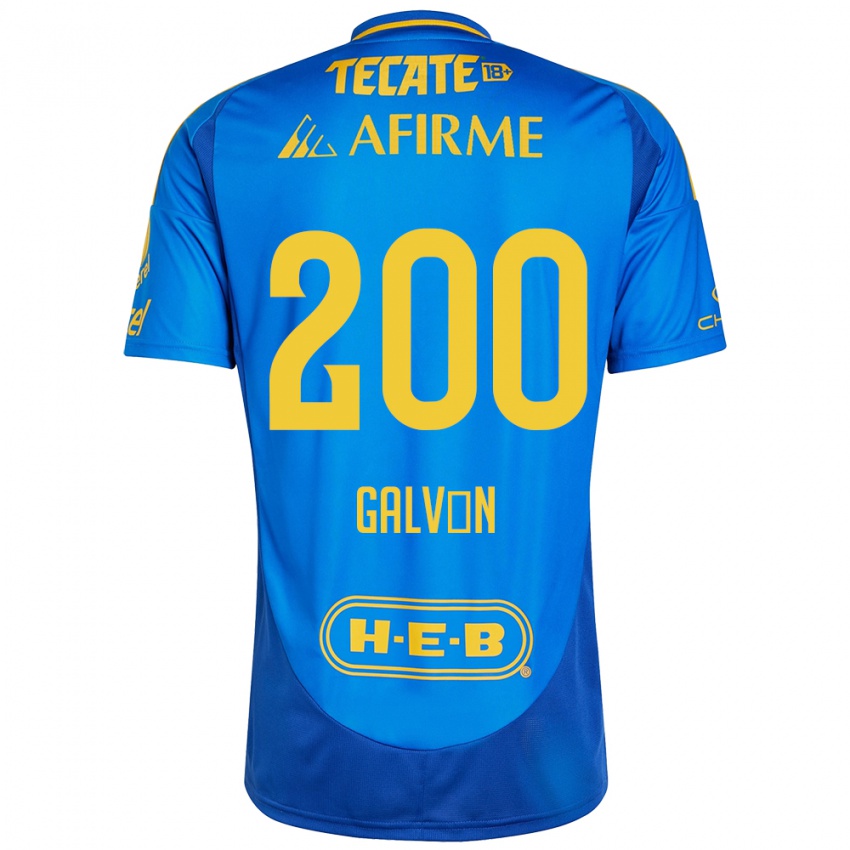 Herren Isaias Galván #200 Blau Gelb Auswärtstrikot Trikot 2024/25 T-Shirt Österreich