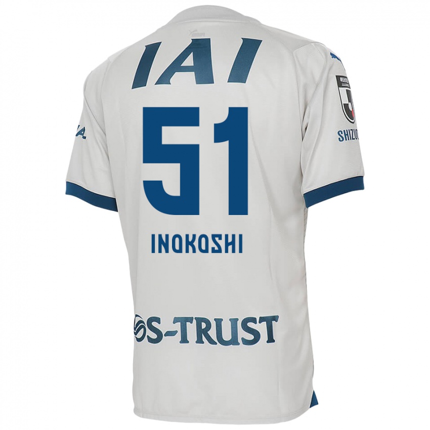 Herren Yui Inokoshi #51 Weiß Blau Auswärtstrikot Trikot 2024/25 T-Shirt Österreich