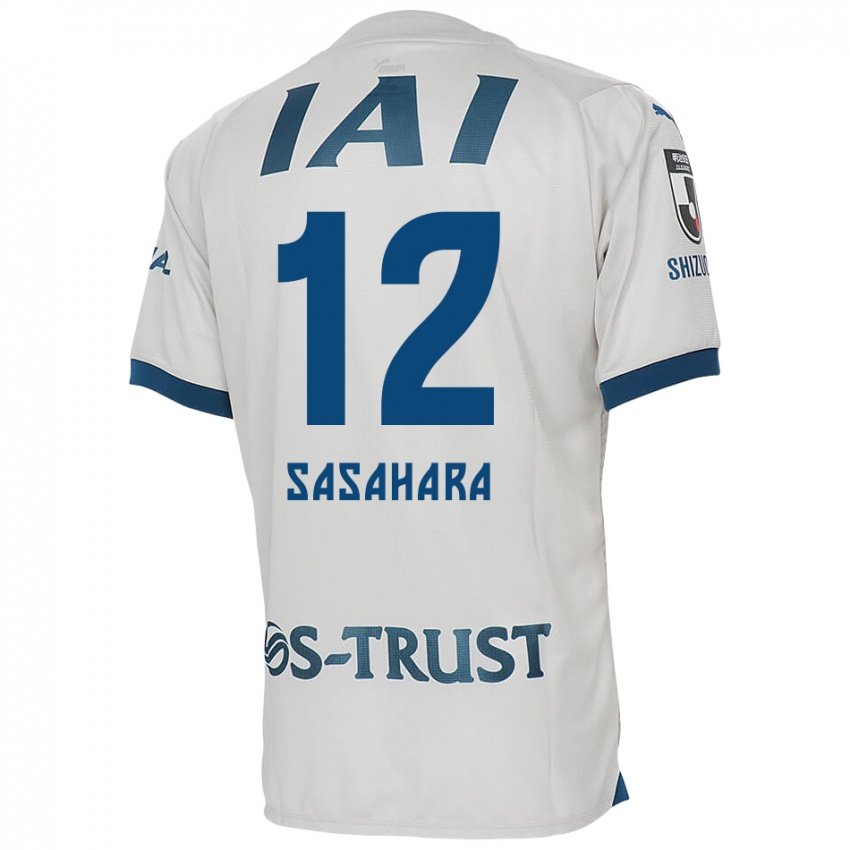 Herren Kenshin Sasahara #12 Weiß Blau Auswärtstrikot Trikot 2024/25 T-Shirt Österreich