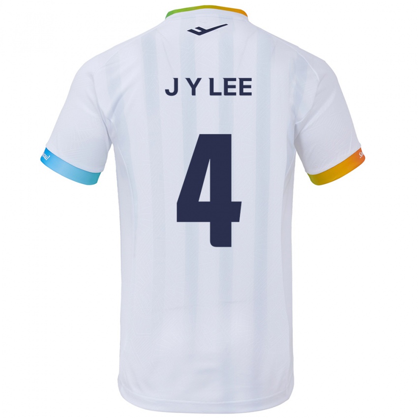 Herren Young-Jun Lee #4 Weiß Blau Auswärtstrikot Trikot 2024/25 T-Shirt Österreich