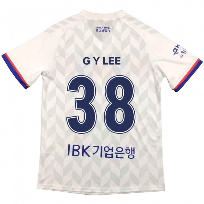 Herren Yun-Gun Lee #38 Weiß Blau Auswärtstrikot Trikot 2024/25 T-Shirt Österreich