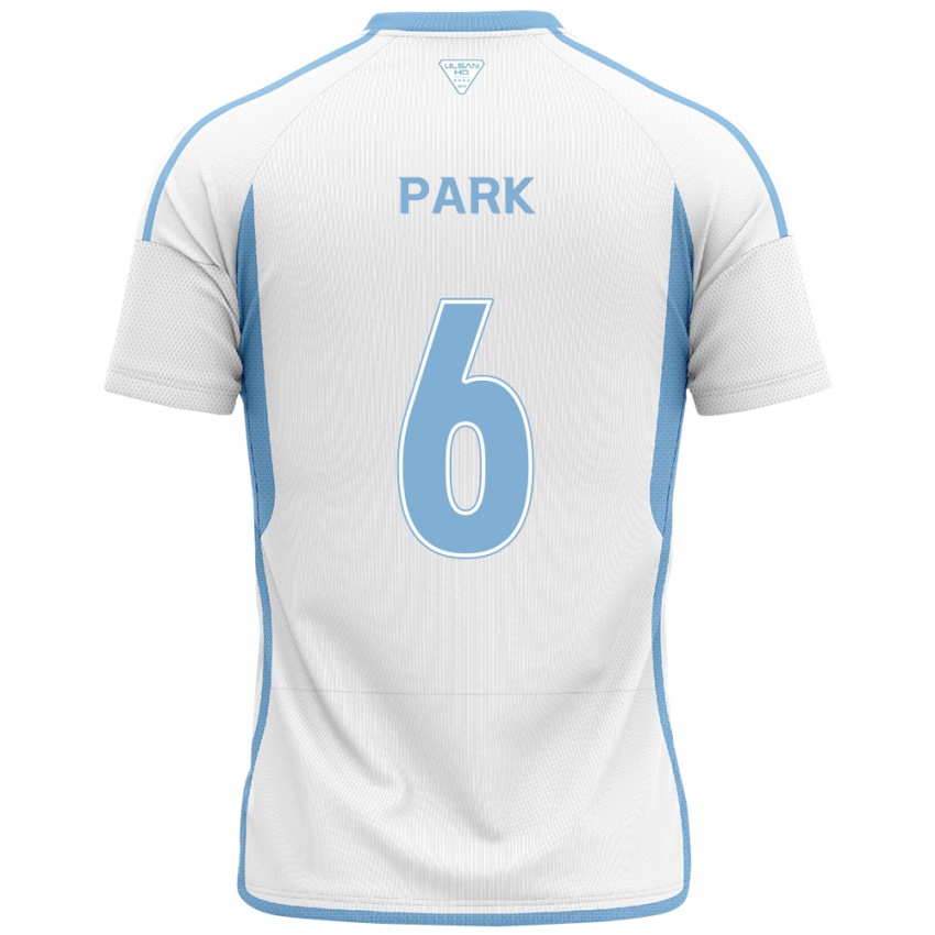 Herren Jun Park #6 Weiß Blau Auswärtstrikot Trikot 2024/25 T-Shirt Österreich