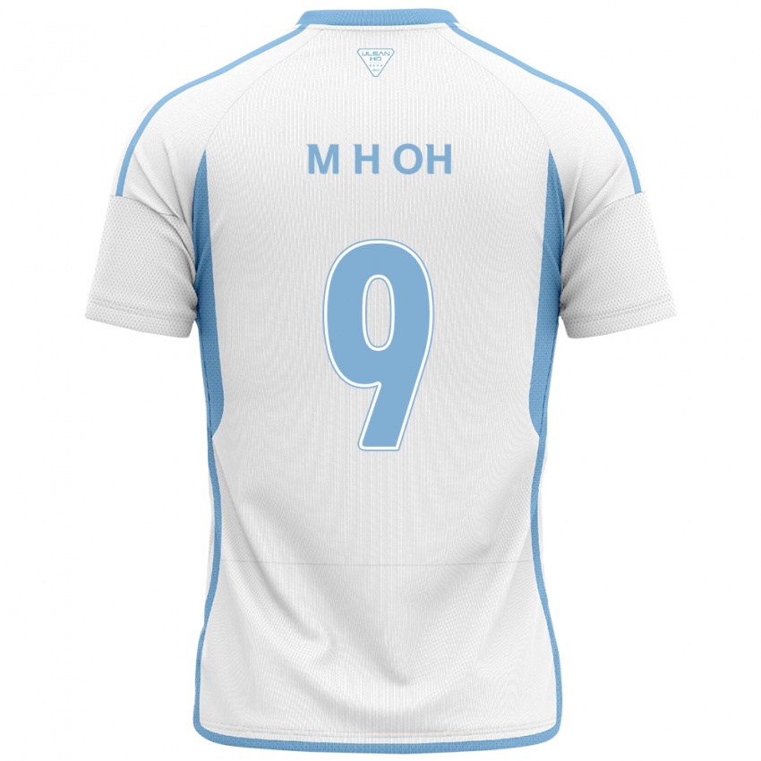 Herren Hyun-Min Oh #9 Weiß Blau Auswärtstrikot Trikot 2024/25 T-Shirt Österreich