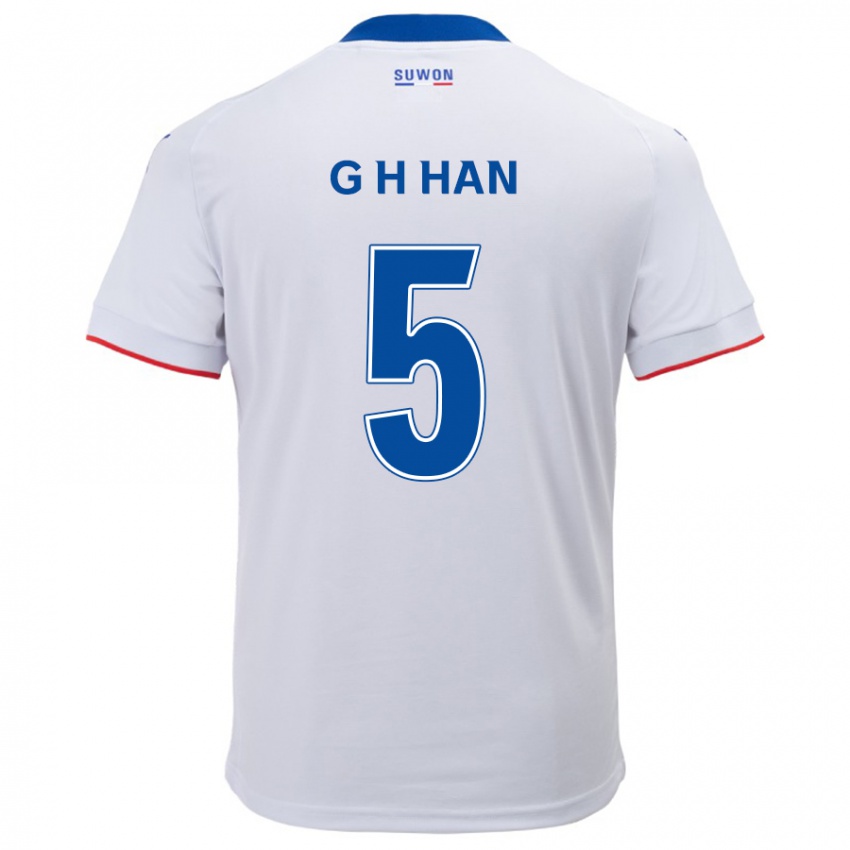 Herren Ho-Gang Han #5 Weiß Blau Auswärtstrikot Trikot 2024/25 T-Shirt Österreich