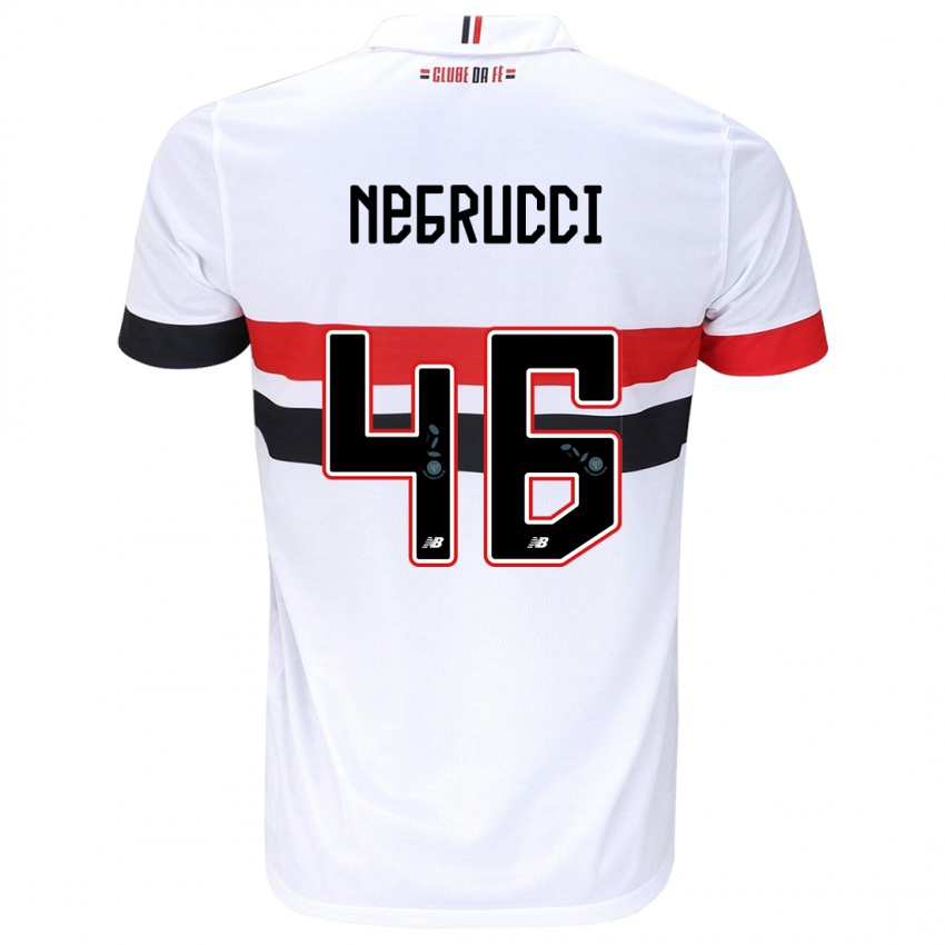 Damen Felipe Negrucci #46 Weiß Rot Schwarz Heimtrikot Trikot 2024/25 T-Shirt Österreich