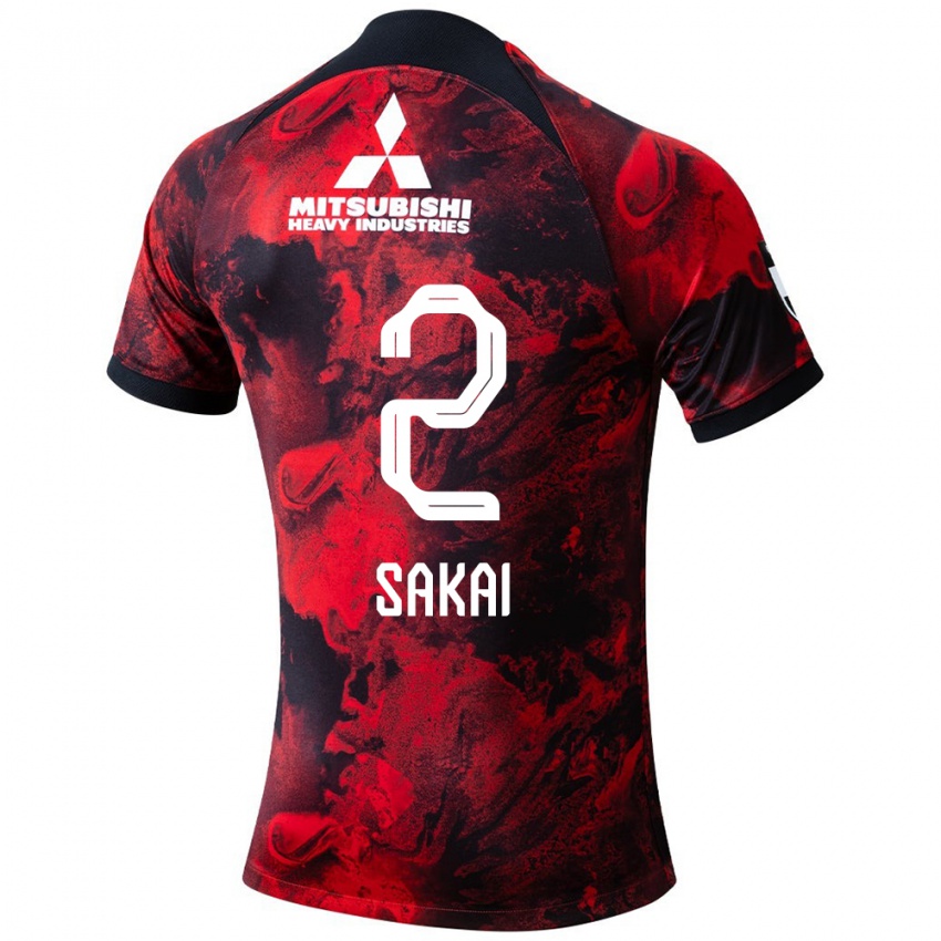 Damen Hiroki Sakai #2 Rot Schwarz Heimtrikot Trikot 2024/25 T-Shirt Österreich