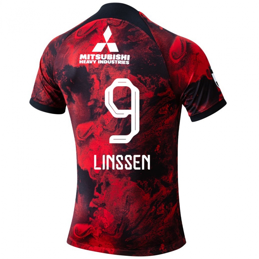 Damen Bryan Linssen #9 Rot Schwarz Heimtrikot Trikot 2024/25 T-Shirt Österreich