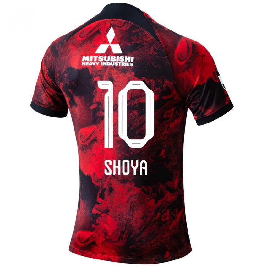 Damen Shoya Nakajima #10 Rot Schwarz Heimtrikot Trikot 2024/25 T-Shirt Österreich