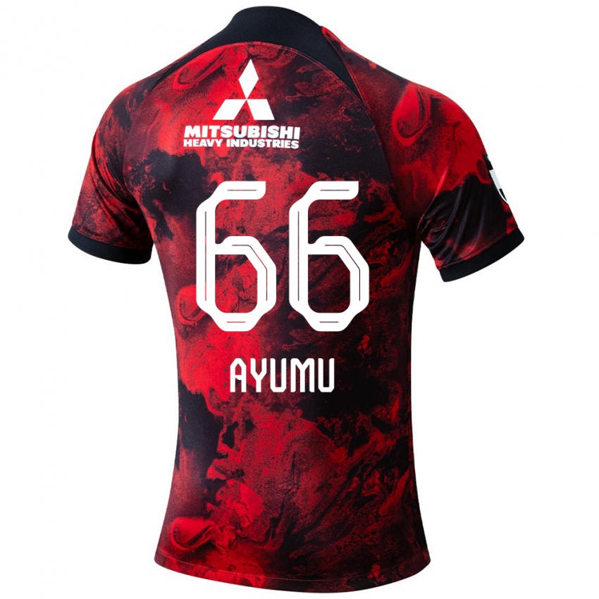 Damen Ayumu Ohata #66 Rot Schwarz Heimtrikot Trikot 2024/25 T-Shirt Österreich