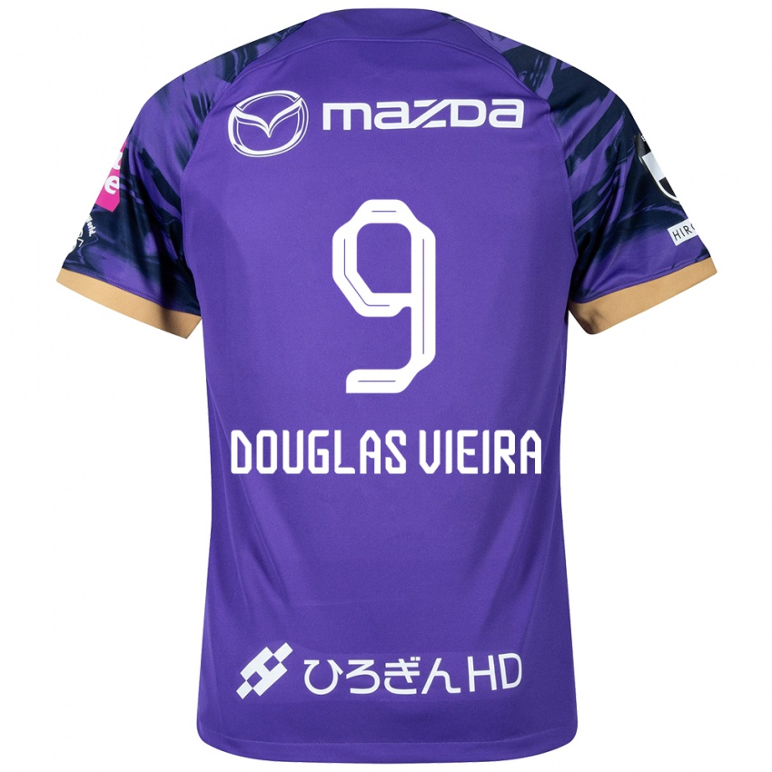 Damen Douglas Vieira #9 Lila Weiß Heimtrikot Trikot 2024/25 T-Shirt Österreich