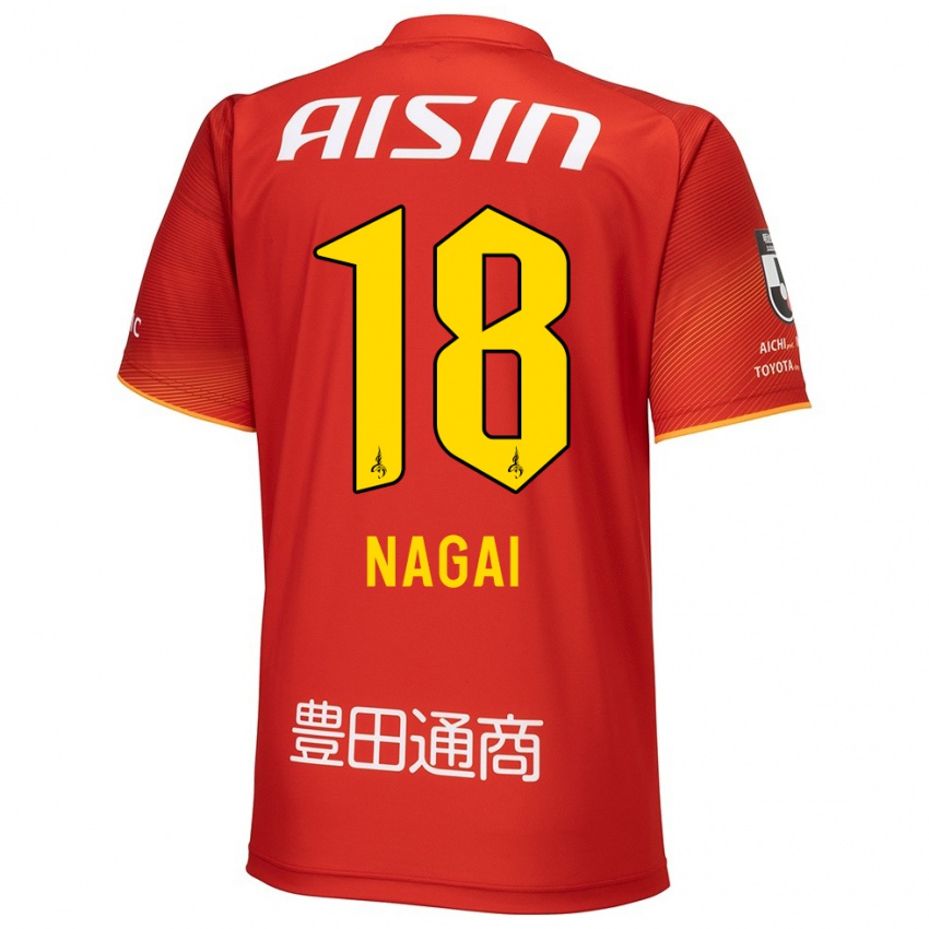 Damen Kensuke Nagai #18 Rot Weiß Gelb Heimtrikot Trikot 2024/25 T-Shirt Österreich