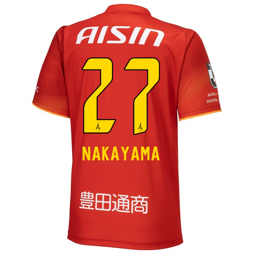 Damen Katsuhiro Nakayama #27 Rot Weiß Gelb Heimtrikot Trikot 2024/25 T-Shirt Österreich