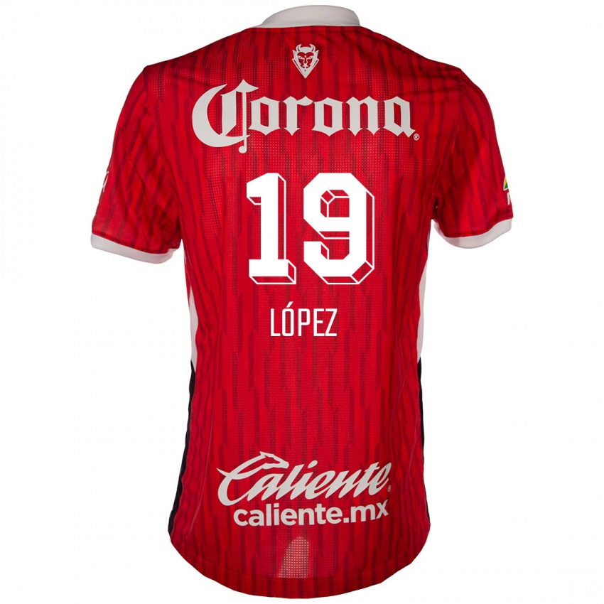 Damen Iván López #19 Rot-Weiss Heimtrikot Trikot 2024/25 T-Shirt Österreich