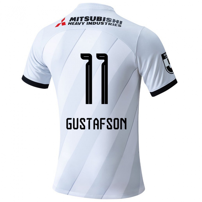 Damen Samuel Gustafson #11 Weiß Grau Auswärtstrikot Trikot 2024/25 T-Shirt Österreich