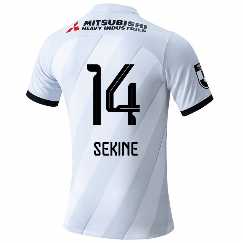 Damen Takahiro Sekine #14 Weiß Grau Auswärtstrikot Trikot 2024/25 T-Shirt Österreich