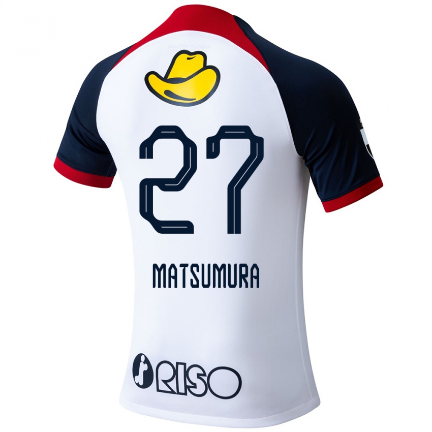 Damen Yuta Matsumura #27 Weiß Blau Rot Auswärtstrikot Trikot 2024/25 T-Shirt Österreich