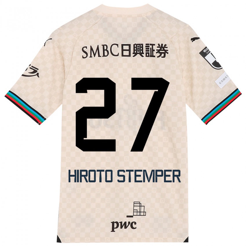 Damen Luka Hiroto Stemper #27 Weiß Grau Auswärtstrikot Trikot 2024/25 T-Shirt Österreich