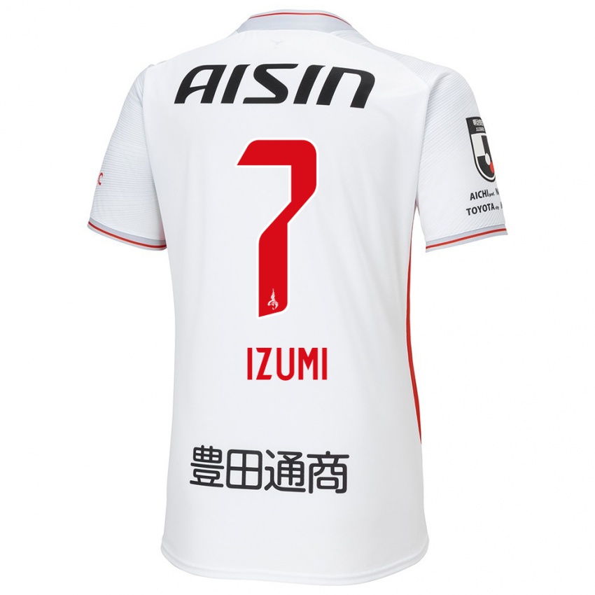 Damen Ryuji Izumi #7 Weiß Gelb Rot Auswärtstrikot Trikot 2024/25 T-Shirt Österreich