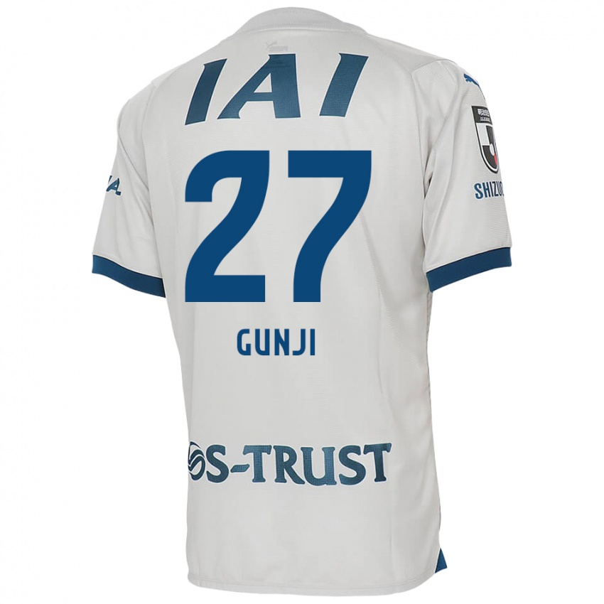 Damen Riku Gunji #27 Weiß Blau Auswärtstrikot Trikot 2024/25 T-Shirt Österreich