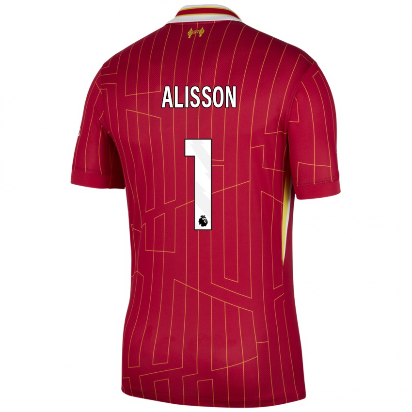 Kinder Alisson #1 Rot Gelb Weiß Heimtrikot Trikot 2024/25 T-Shirt Österreich