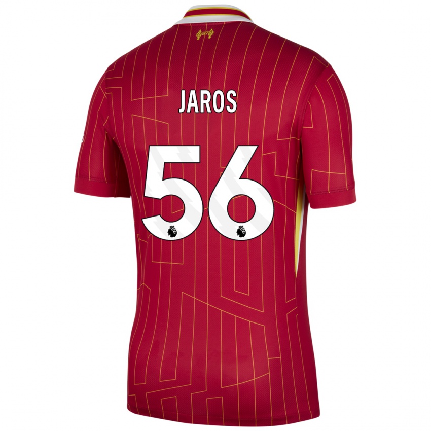 Kinder Vitezslav Jaros #56 Rot Gelb Weiß Heimtrikot Trikot 2024/25 T-Shirt Österreich