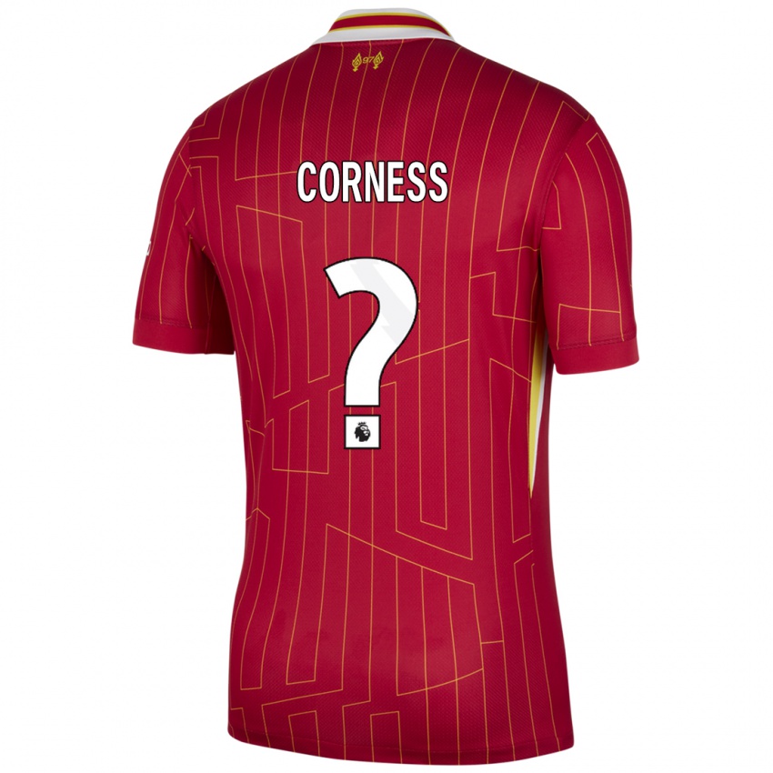 Kinder Dominic Corness #0 Rot Gelb Weiß Heimtrikot Trikot 2024/25 T-Shirt Österreich