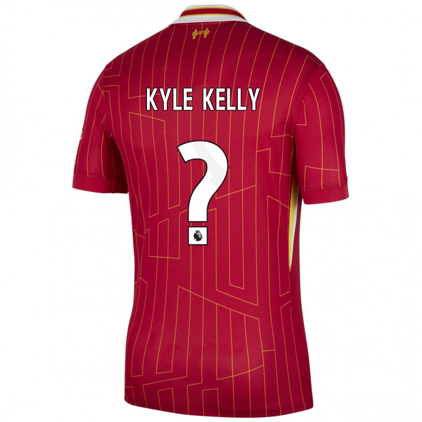 Kinder Kyle Kelly #0 Rot Gelb Weiß Heimtrikot Trikot 2024/25 T-Shirt Österreich