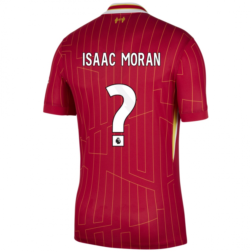 Kinder Isaac Moran #0 Rot Gelb Weiß Heimtrikot Trikot 2024/25 T-Shirt Österreich