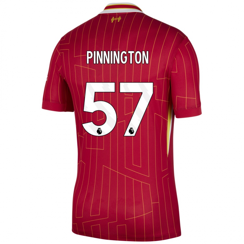 Kinder Carter Pinnington #57 Rot Gelb Weiß Heimtrikot Trikot 2024/25 T-Shirt Österreich