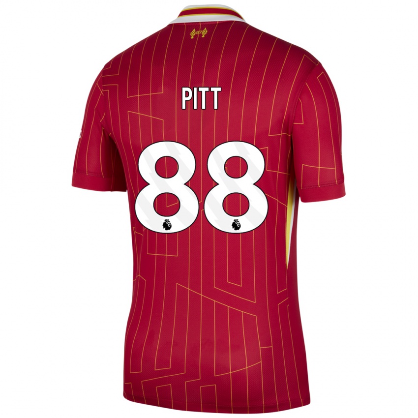 Kinder Lucas Pitt #88 Rot Gelb Weiß Heimtrikot Trikot 2024/25 T-Shirt Österreich