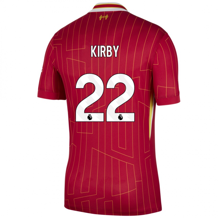 Kinder Faye Kirby #22 Rot Gelb Weiß Heimtrikot Trikot 2024/25 T-Shirt Österreich