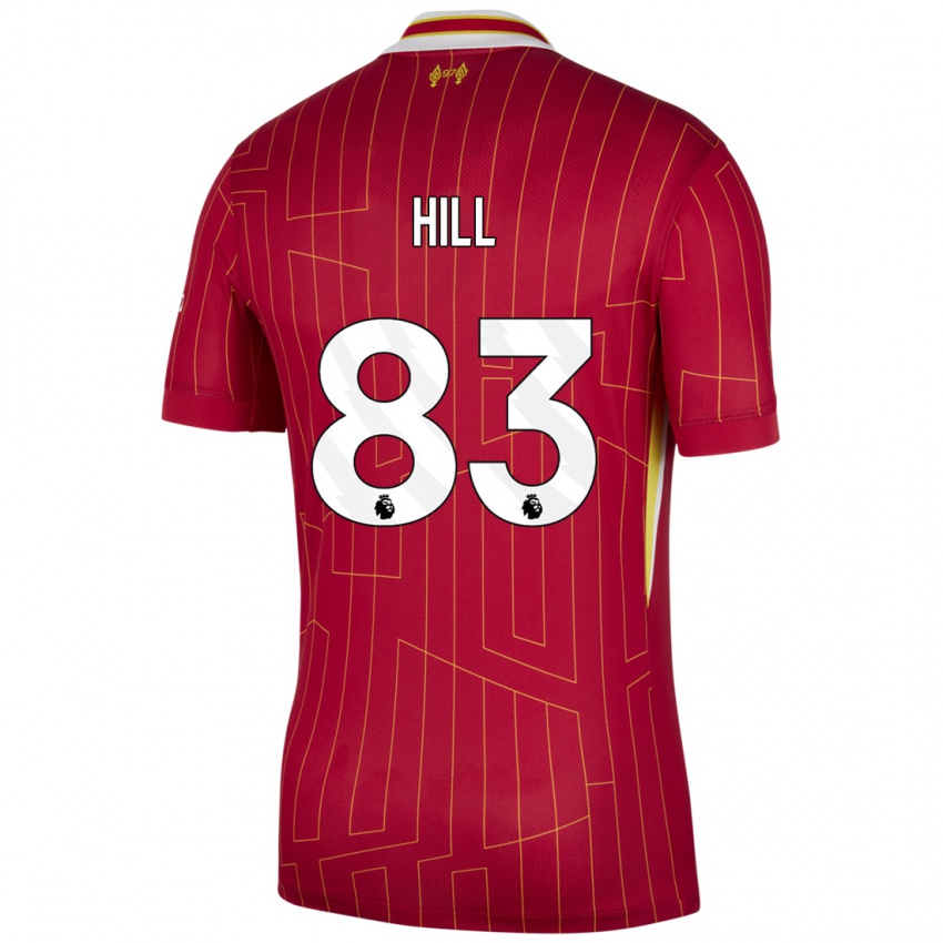 Kinder Thomas Hill #83 Rot Gelb Weiß Heimtrikot Trikot 2024/25 T-Shirt Österreich