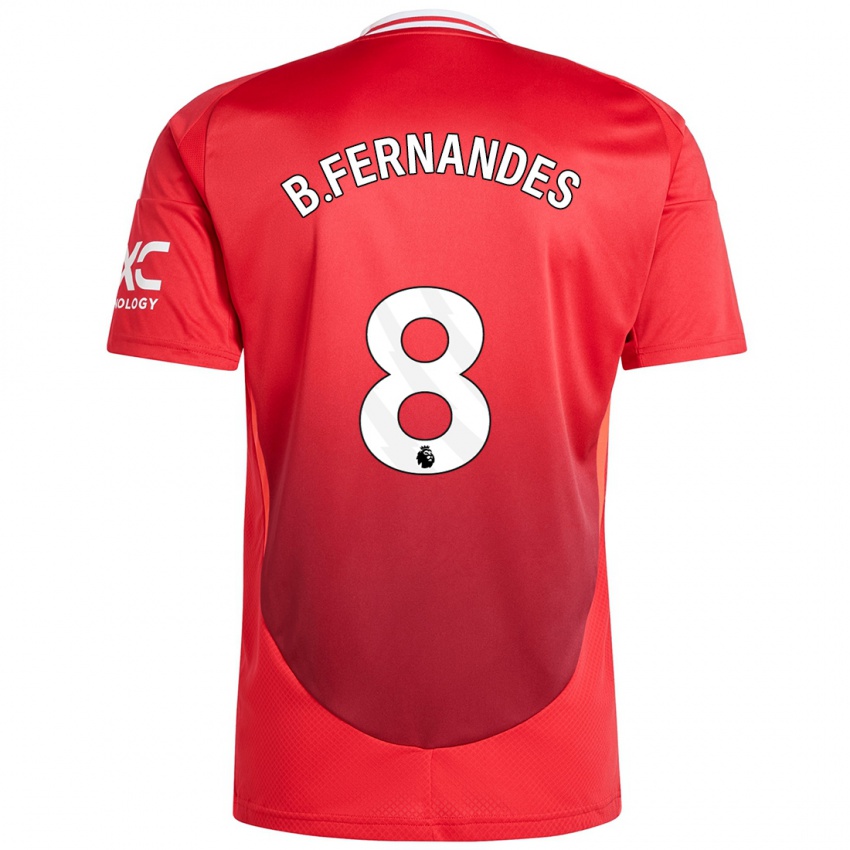 Kinder Bruno Fernandes #8 Hellrot Heimtrikot Trikot 2024/25 T-Shirt Österreich