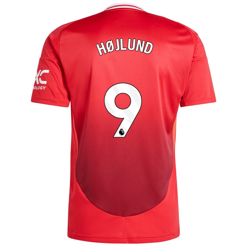 Kinder Rasmus Højlund #9 Hellrot Heimtrikot Trikot 2024/25 T-Shirt Österreich