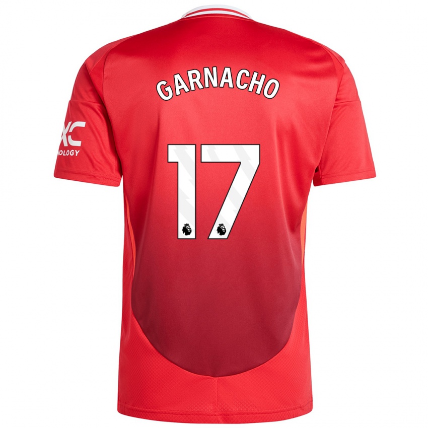 Kinder Alejandro Garnacho #17 Hellrot Heimtrikot Trikot 2024/25 T-Shirt Österreich