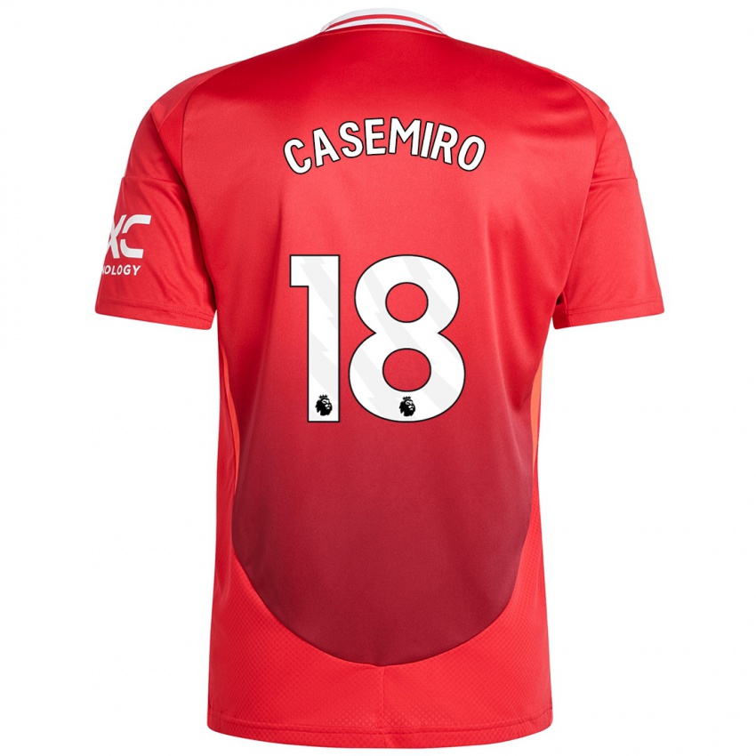 Kinder Casemiro #18 Hellrot Heimtrikot Trikot 2024/25 T-Shirt Österreich