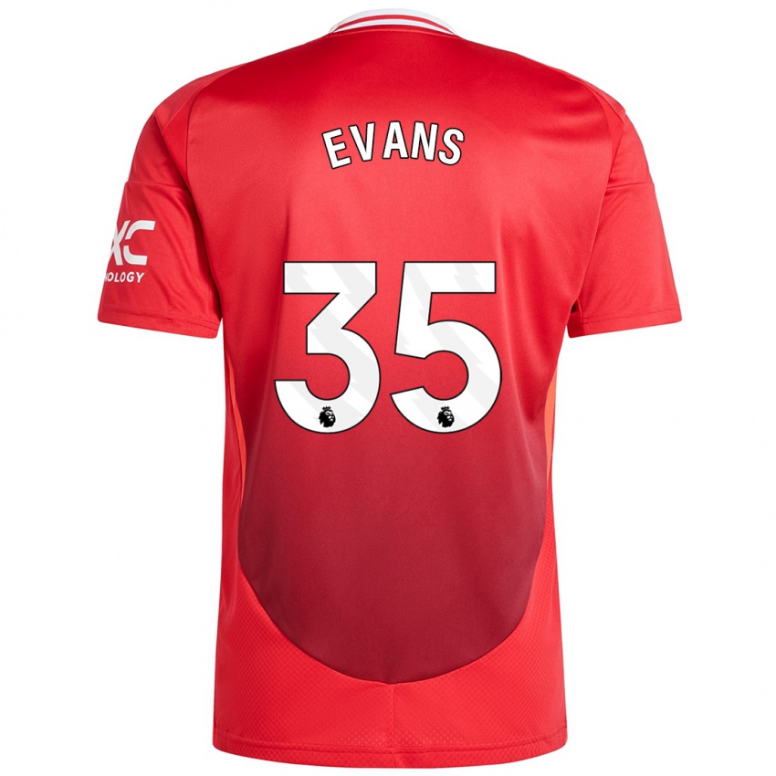 Kinder Jonny Evans #35 Hellrot Heimtrikot Trikot 2024/25 T-Shirt Österreich