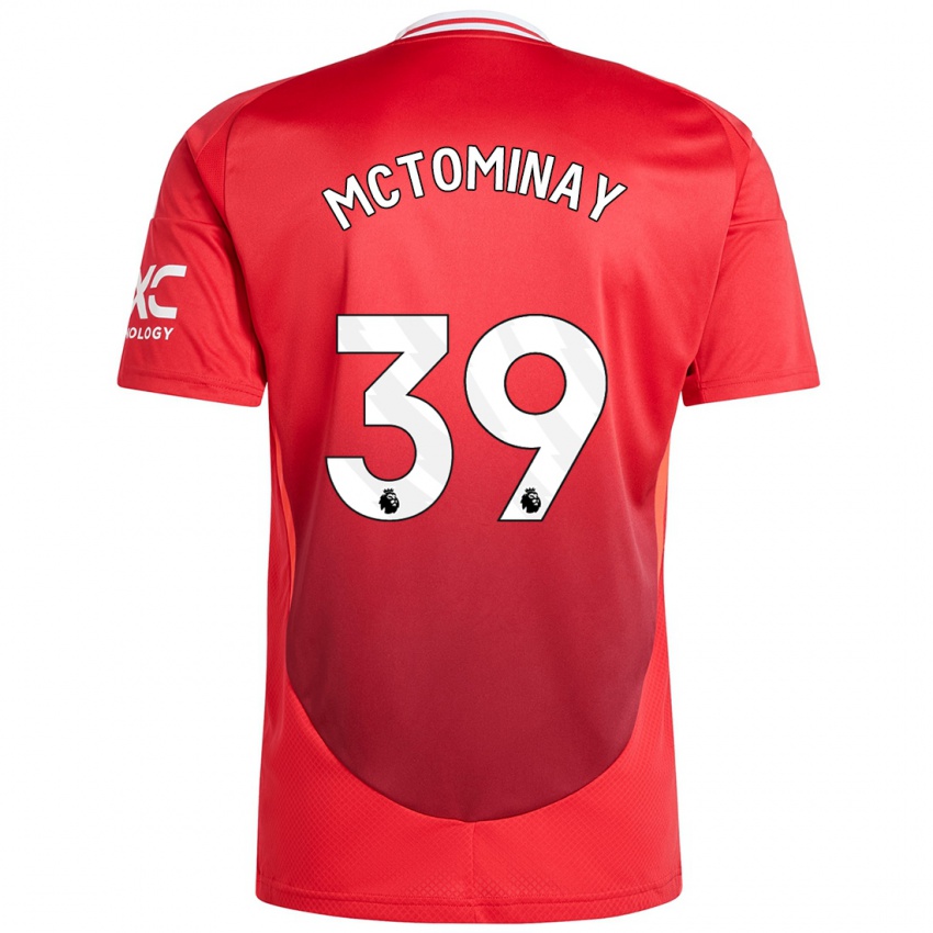 Kinder Scott Mctominay #39 Hellrot Heimtrikot Trikot 2024/25 T-Shirt Österreich